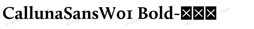 CallunaSansW01 Bold字体转换 CallunaSansW01 Bold字体转换